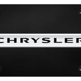 Chrysler Name License Plate - Chrome on Black - Official Licensed