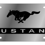 Ford Mustang - Stainless Steel License Plate - Mustang Logo and Word