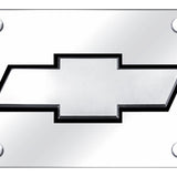 Chevrolet (New/Black Fill) Plate - Chrome on Mirrored - Official Licensed