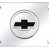 Chevrolet Circle (Black Fill) Plate - Chrome on Mirrored - Official Licensed