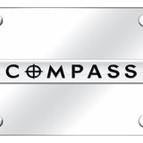 Jeep Compass Name License Plate - Chrome on Mirrored - Official Licensed