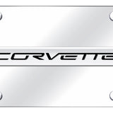 Chevrolet Corvette C6 Name License Plate - Chrome on Mirrored - Official Licensed