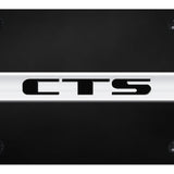 Cadillac CTS Name License Plate - Chrome on Black - Official Licensed