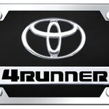 Dual Toyota 4Runner Plate Kit - Chrome on Black - Official Licensed