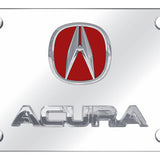 Dual Acura (Red Fill) License Plate - Official Licensed