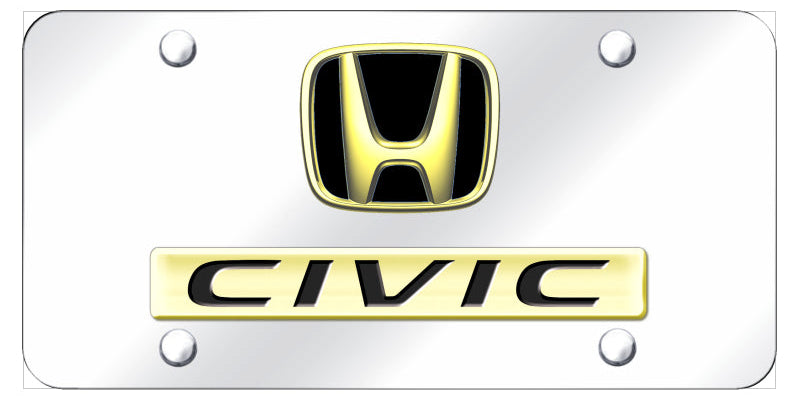 Dual Honda Civic License Plate - Official Licensed