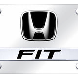 Dual Honda Fit License Plate - Chrome on Mirrored - Official Licensed