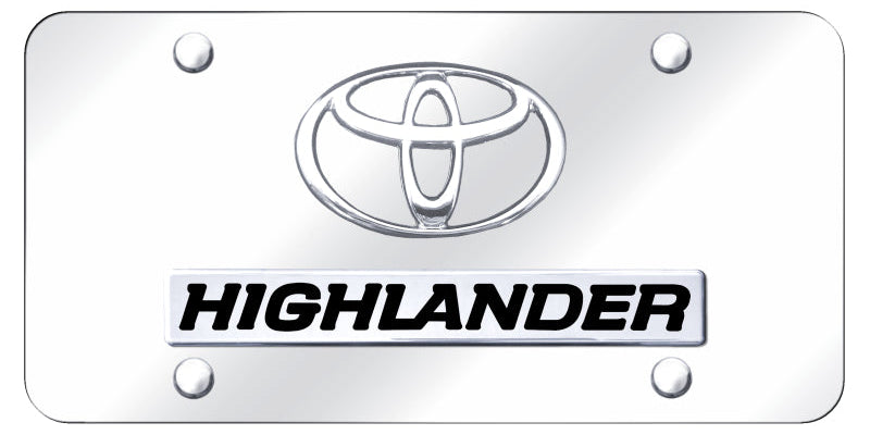 Dual Toyota Highlander License Plate - Official Licensed