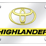 Dual Toyota Highlander License Plate - Official Licensed