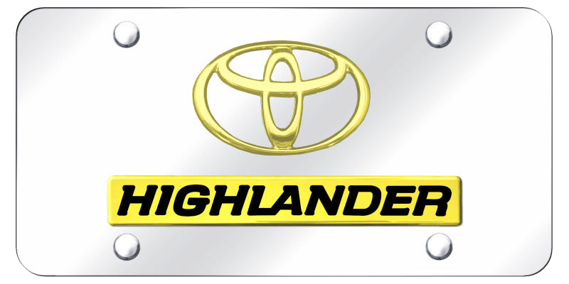 Dual Toyota Highlander License Plate - Official Licensed