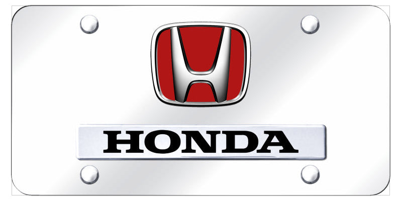 Dual Honda (Red Fill) License Plate - Official Licensed