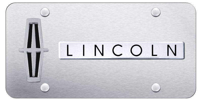 Dual Lincoln Vertical (Black Fill) Plate - Official Licensed