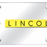 Dual Lincoln Vertical (Black Fill) Plate - Official Licensed