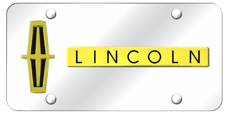 Dual Lincoln Vertical (Black Fill) Plate - Official Licensed