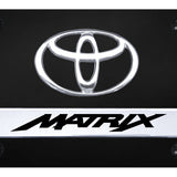 Dual Toyota Matrix License Plate - Chrome on Black - Official Licensed