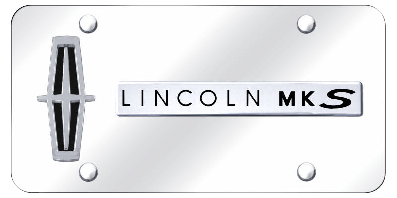 Dual Lincoln MKS (Verticle/Black Fill) Plate - Official Licensed
