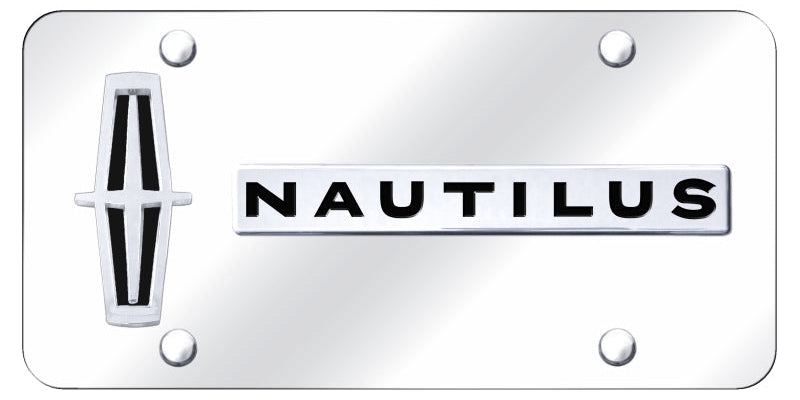 Dual Lincoln Nautilus (Verticle/Black Fill) Plate - Official Licensed