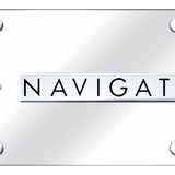 Dual Lincoln Navigator (Verticle/Black) Plate - Chrome on Mirrored - Official Licensed