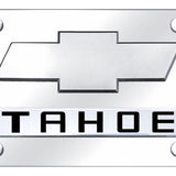 Dual Chevrolet Tahoe (New) License Plate - Chrome on Mirrored - Official Licensed