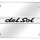 Honda Del Sol Name License Plate - Chrome on Mirrored - Official Licensed