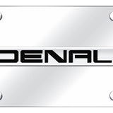 GMC Denali Name License Plate - Chrome on Mirrored - Official Licensed