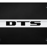 Cadillac DTS Name License Plate - Chrome on Black - Official Licensed