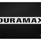 GMC Duramax Name License Plate - Chrome on Black - Official Licensed