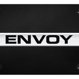 GMC Envoy Name License Plate - Chrome on Black - Official Licensed