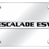 Cadillac Escalade ESV Name License Plate - Chrome on Mirrored - Official Licensed