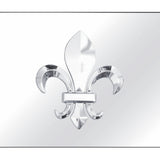 Fleur-De-Lis Mini Plate - Chrome on Mirrored - Official Licensed