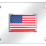 USA Flag License Plate - Chrome on Mirrored - Official Licensed