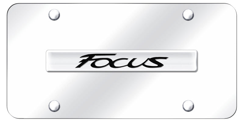 Ford Focus Name License Plate - Chrome on - Official Licensed