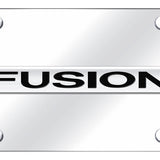 Ford Fusion Name License Plate - Chrome on Mirrored - Official Licensed