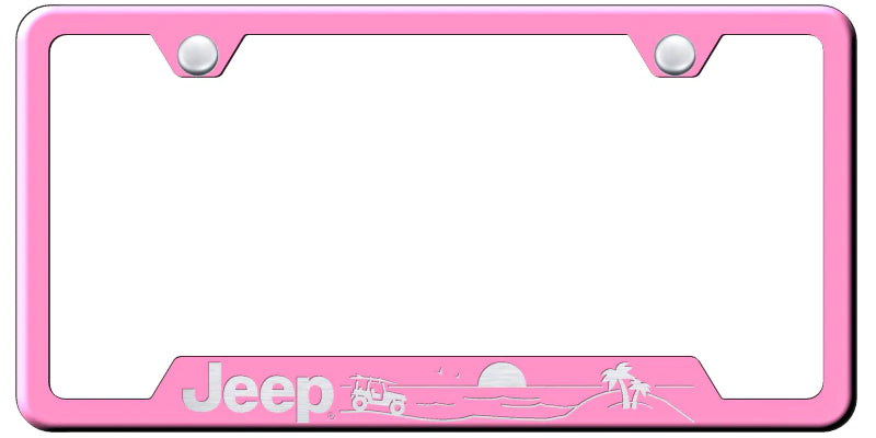 Jeep Beach Cut-Out Frame - Laser Etched - Official Licensed