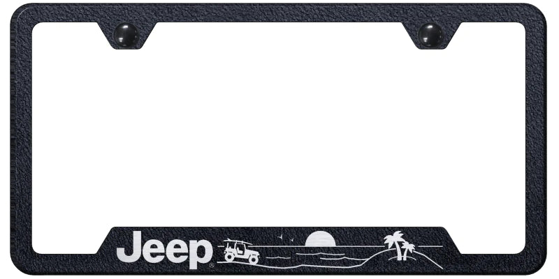 Jeep Beach Cut-Out Frame - Laser Etched - Official Licensed