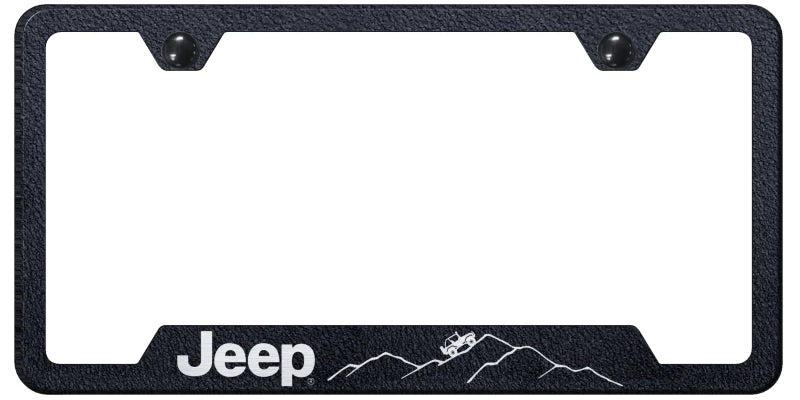 Jeep Mountain Cut-Out Frame - Laser Etched - Official Licensed