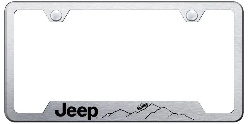 Jeep Mountain Cut-Out Frame - Laser Etched - Official Licensed