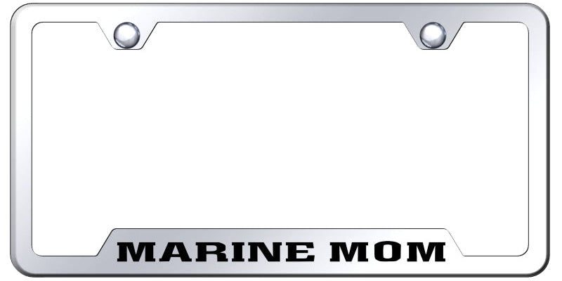Marine Mom Cut-Out License Plate Frame - Laser Etched - Official Licensed