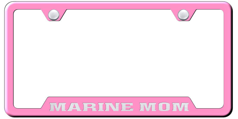 Marine Mom Cut-Out License Plate Frame - Laser Etched - Official Licensed