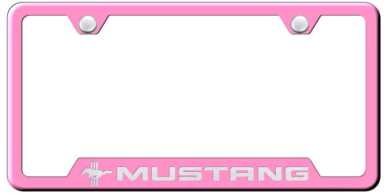 Ford Mustang Tri-Bar Cut-Out Frame - Laser Etched - Official Licensed