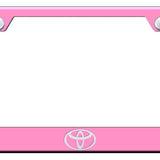 Toyota (Logo Only) Cut-Out Frame - Laser Etched Pink - Official Licensed