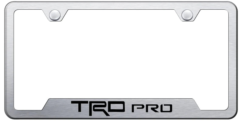 Toyota TRD Pro Cut-Out Frame - Laser Etched - Official Licensed