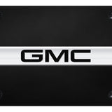 GMC Name License Plate - Chrome on Black - Official Licensed