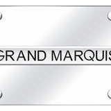 Mercury Grand Marquis Name License Plate - Chrome on Mirrored - Official Licensed