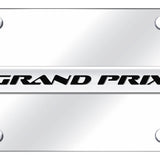 Pontiac Grand Prix Name License Plate - Chrome on Mirrored - Official Licensed