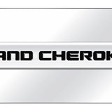 Jeep Grand Cherokee Name Mini Plate - Chrome on Mirrored - Official Licensed
