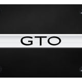 Pontiac GTO Name License Plate - Chrome on Black - Official Licensed