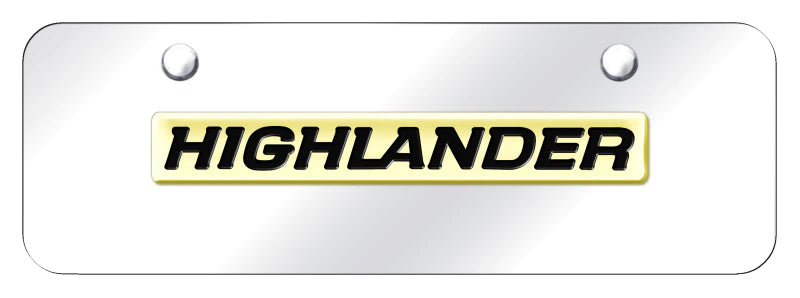 Toyota Highlander Name Mini Plate - Official Licensed