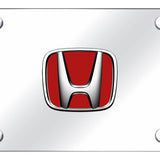 Honda (Red Fill) License Plate - Official Licensed