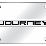 Dodge Journey Name License Plate - Chrome on Mirrored - Official Licensed